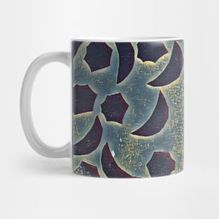 Dark Blue Half Moon and Star Pattern Mug